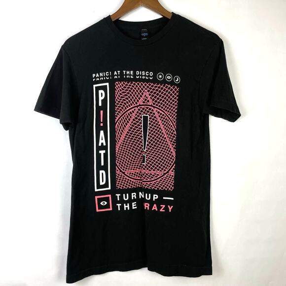 Panic! At The Disco | Turn Up The Crazy Black Unisex Soft Short Sleeve T-Shirt - Picture 1 of 7